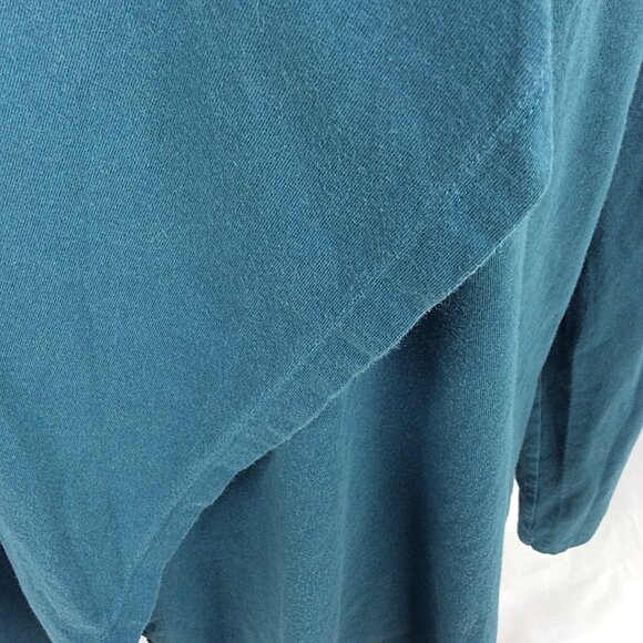 Columbia Wrap Cardigan Womens Size XS Teal Jersey Knit One Button Asymmetrical - Picture 7 of 9